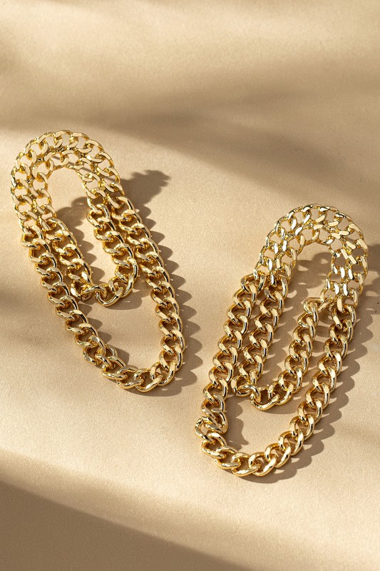 Chain Drop Earrings - Gold