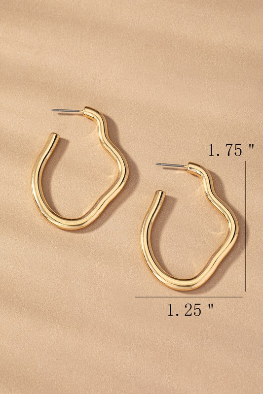 Asymmetrical Hoop Earrings