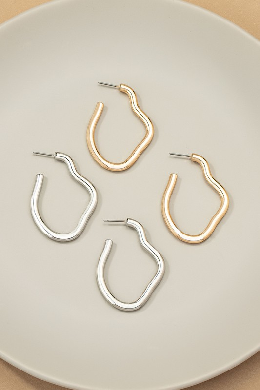 Asymmetrical Hoop Earrings