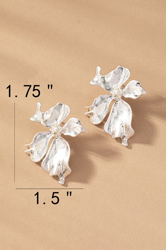 Silver Flower Earrings