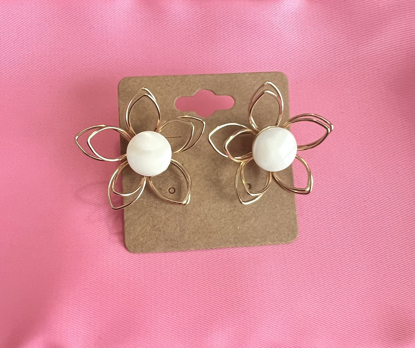Opal 3D Flower Earrings