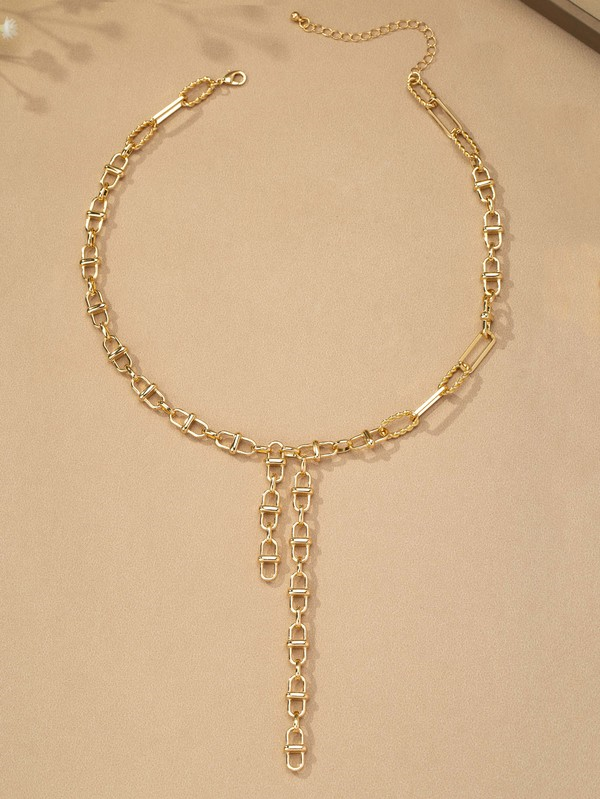 Asymmetric Chain Drop Necklace