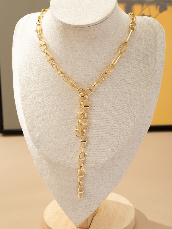 Asymmetric Chain Drop Necklace