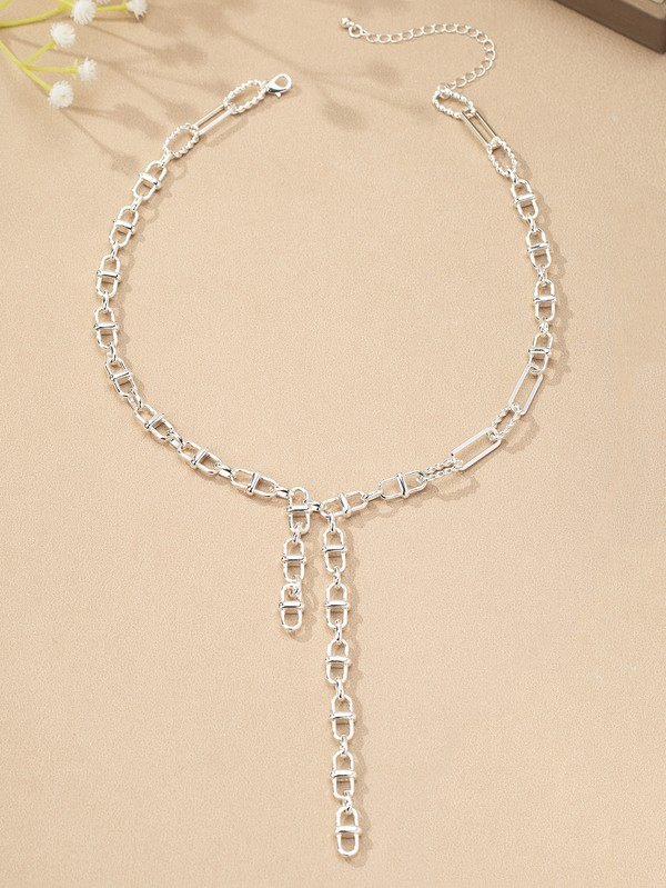 Asymmetric Chain Drop Necklace