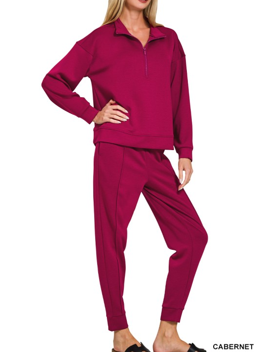Half Zip Pullover and Jogger Set
