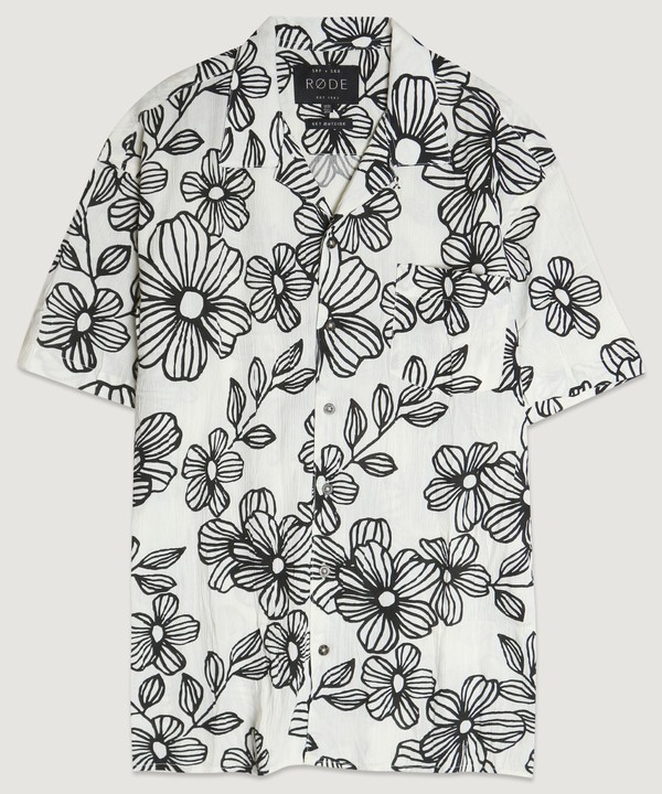 Floral Button Down Shirt - Vanilla
