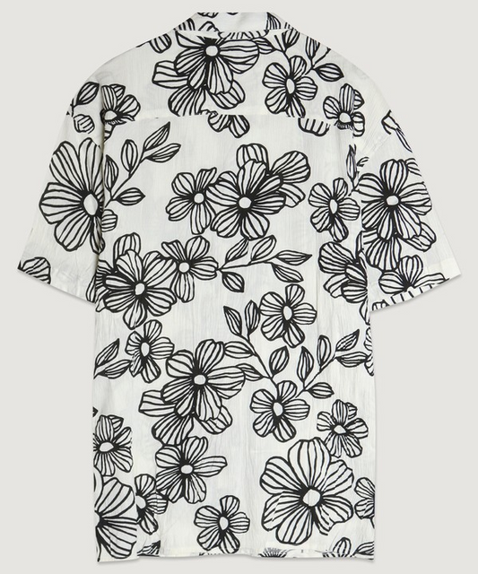 Floral Button Down Shirt - Vanilla