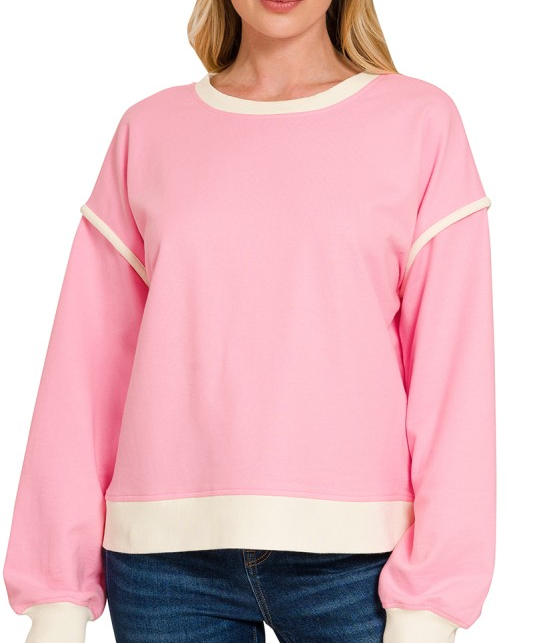 Long Sleeve Top and Skort Set - Candy Pink