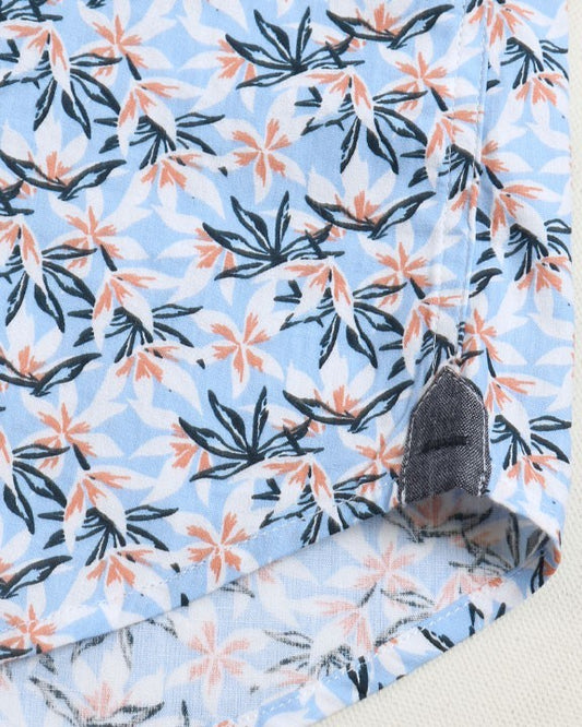 Blooming Florals Button Down - Marine Blue