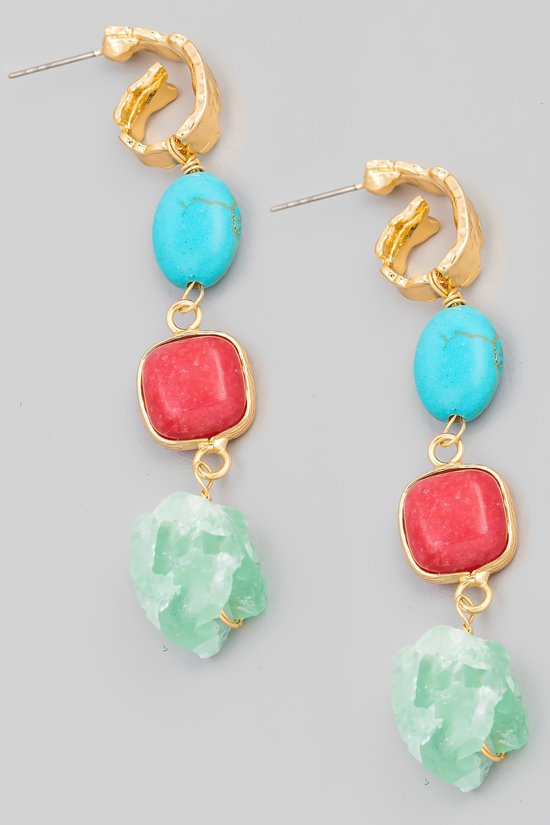 Drop Earrings - Multi Color