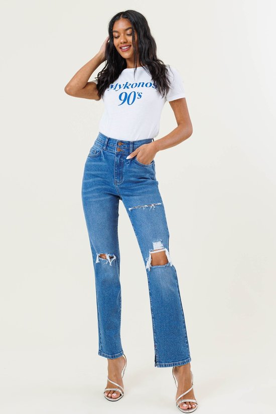 High Waisted Ripped Jeans