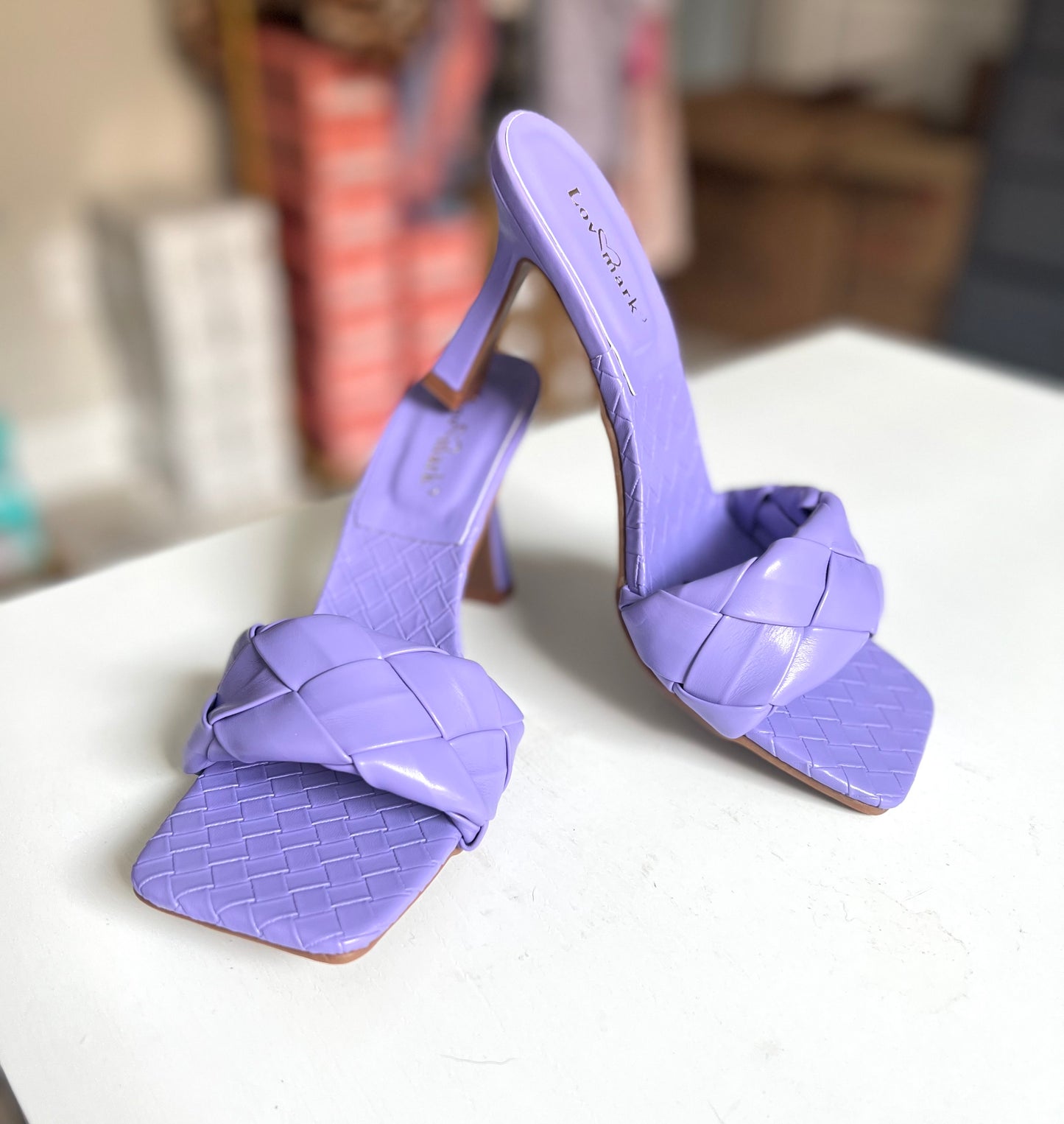 High Heel Mules - Purple