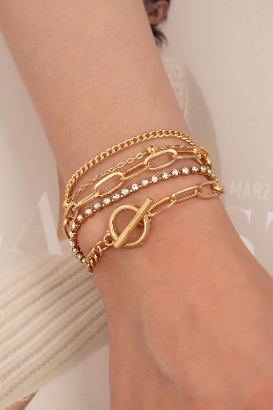 Gold Layered Chain Bracelet