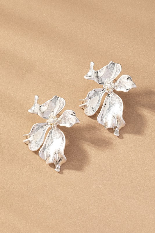 Silver Flower Earrings