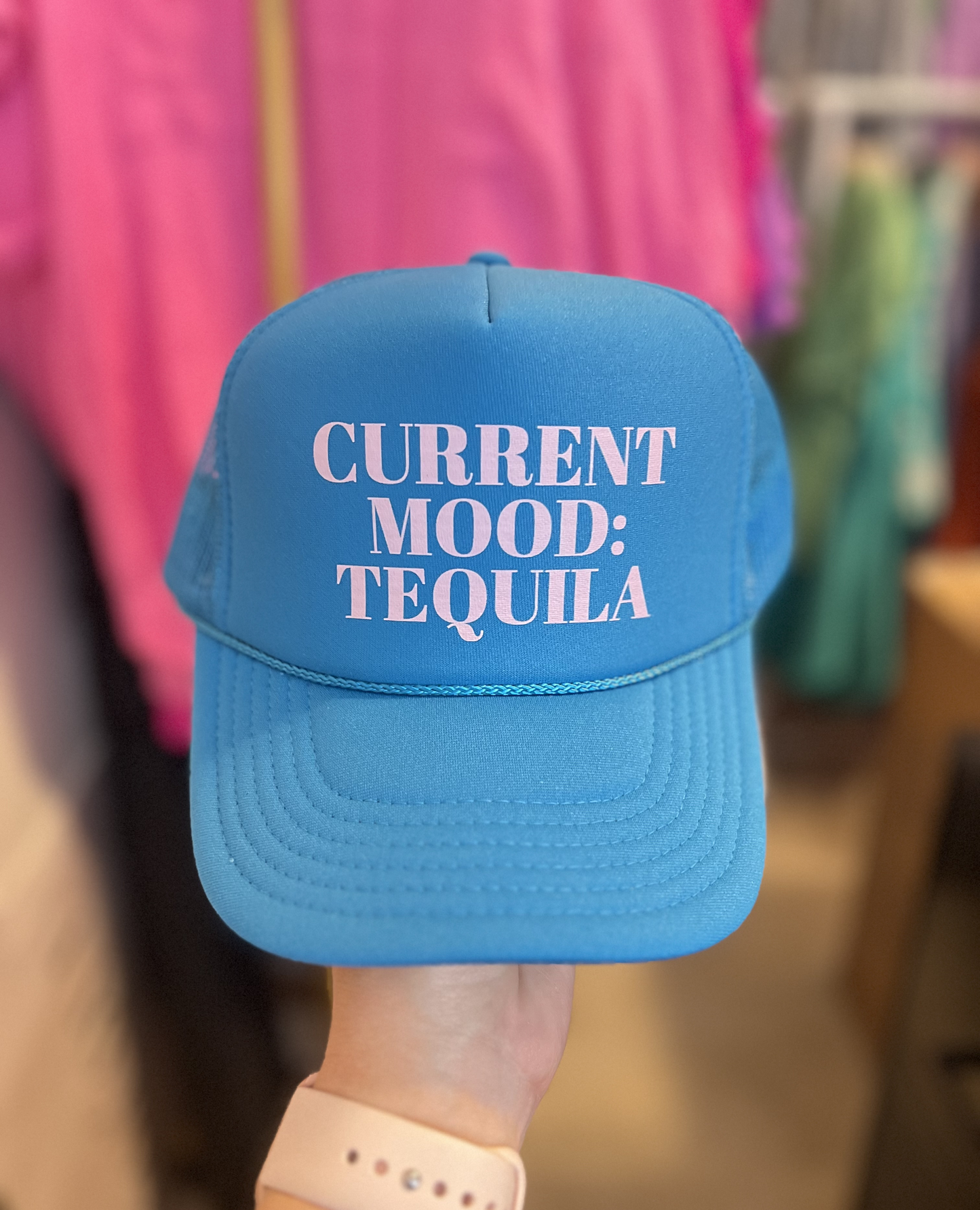 Mood Tequila Trucker Hat - Aqua/Pink