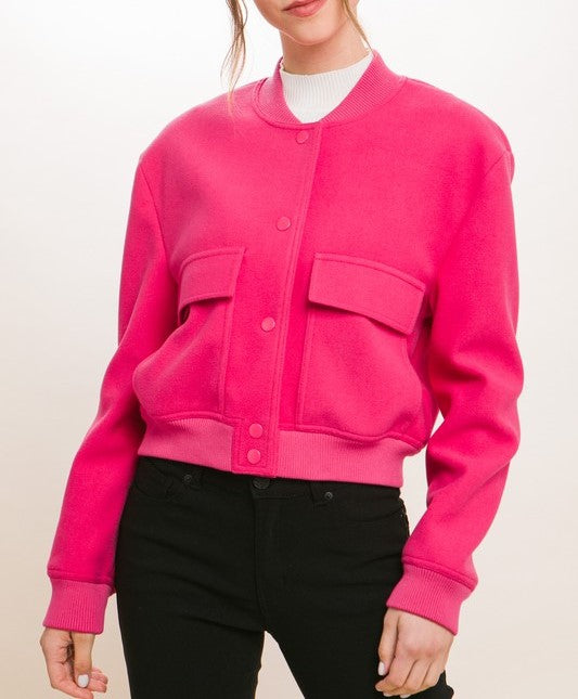 Bomber Jacket - Fuchsia