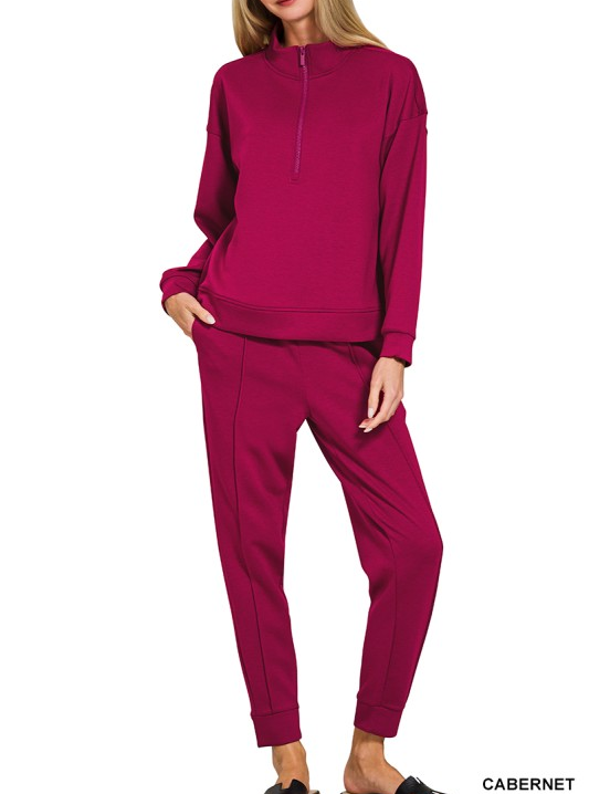 Half Zip Pullover and Jogger Set
