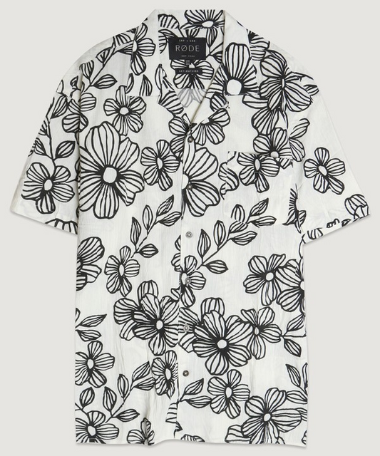 Floral Button Down Shirt - Vanilla