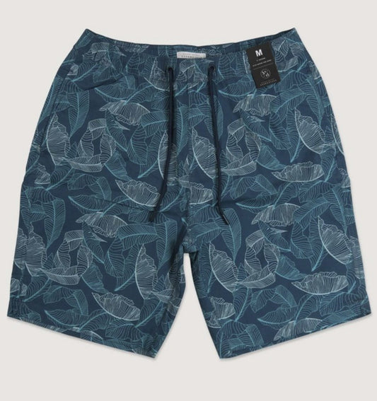 Leaf Navy Drawstring Shorts