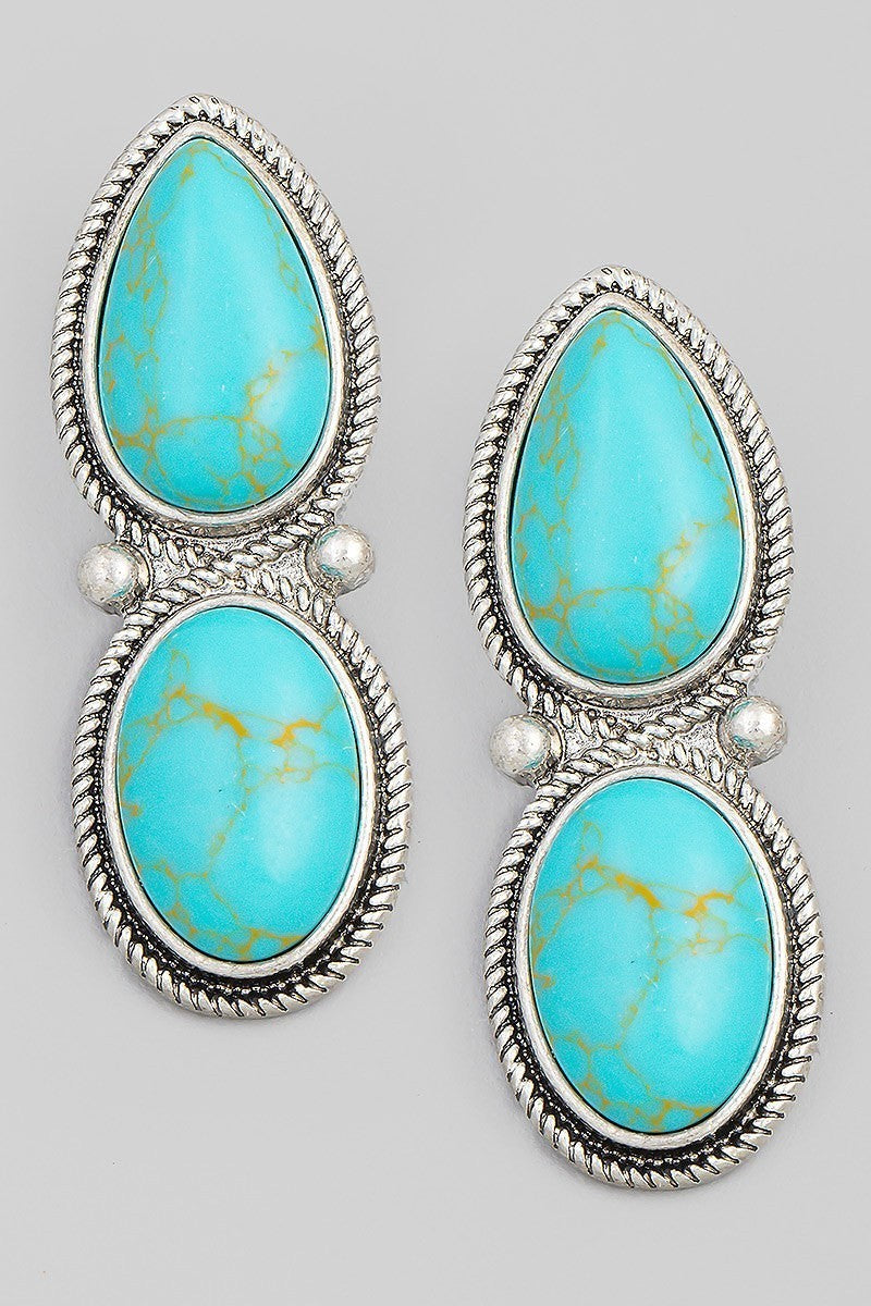 Drop Earrings - Turquoise