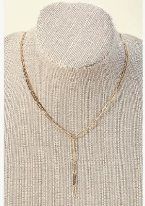 Oval Chain Link Y Necklace Set