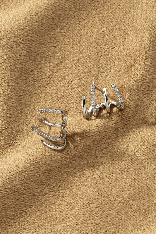 Four Layer Crawler Earrings